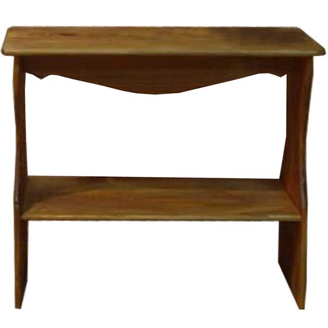 下段収納棚 置き型 二段 アンティークブラウン w53d25h44cm ベンチ型 シェルフ 木製 ひのき ハンドメイド オーダーメイド