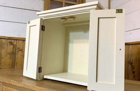 ペットのおぶつだん木製扉木製取手アンティークホワイトw30d22h32cmハンドメイド木製ひのきオーダーメイド1134626