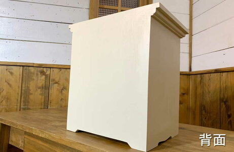 ペットのおぶつだん木製扉木製取手アンティークホワイトw30d22h32cmハンドメイド木製ひのきオーダーメイド1134626