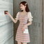 ワンピース 可愛い チェック柄 ワンピース ピンク 韓国 レディース 春 夏 韓国 アイドル 衣装 ネコポス可能 返品交換不可 エンジェルローブヴィセ ヴィセ visee