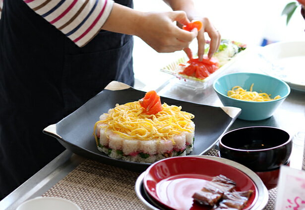 ひな祭りのちらし寿司ケーキ 〜幼児むけアレンジ