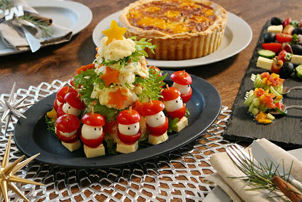 【もうすぐクリスマス3】食卓を彩る前菜〜Xmasピンチョス&サンタのポテサラツリー