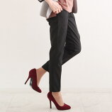【アウトレット】テーパード 起毛ツイル ストレッチパンツ