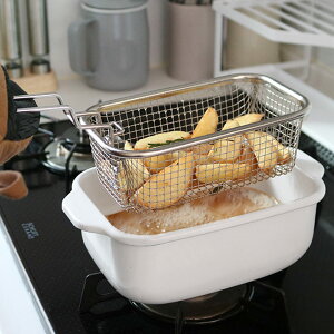 四角い天ぷら鍋にピッタリの角型揚げざる 揚げ鍋 揚げ物 鍋 四角 天ぷら鍋 角型 揚げざる【揚げ物】