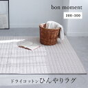 bonmoment ドライコットン ラグ マット 200×200cm【送料無料】