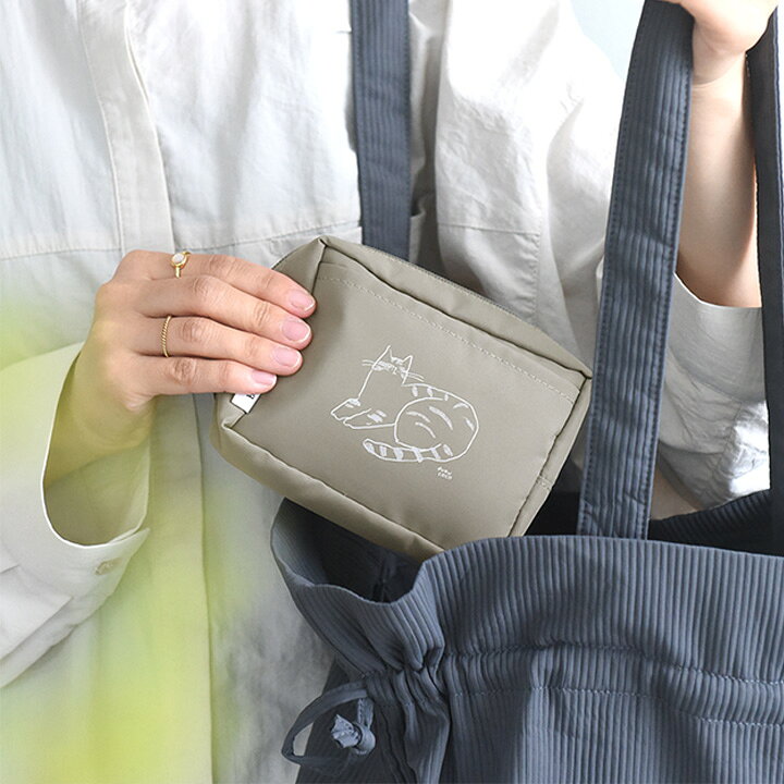 bon moment × fukucoco ポーチ 小物入れ 小さめ 可愛い おしゃれ 軽量 コンパクト／ティッシュも入る ミニポーチ／ボンモマン【ネコポス対応】 angers-10066098 アンジェ(インテリア雑貨) サンプル画像2