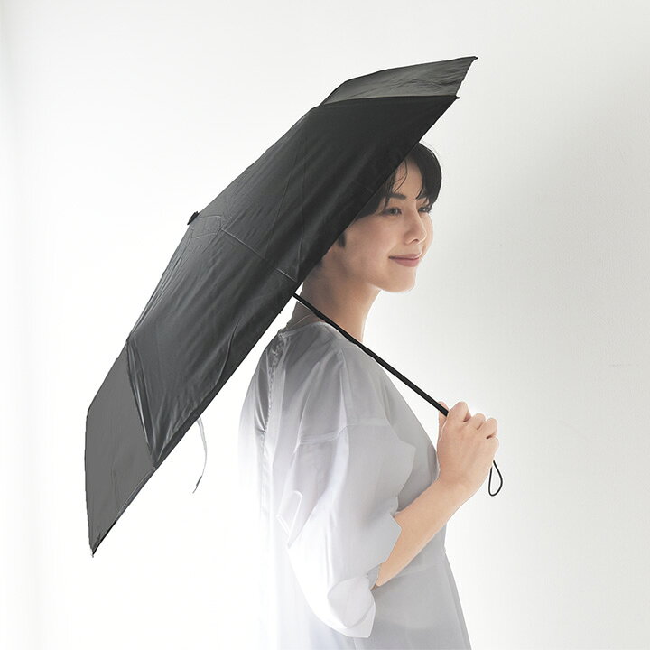 晴雨兼用 日傘 軽くてスリムなコンパクト傘 折り畳み傘 UVカットUPF50＋ 遮光 遮熱／because