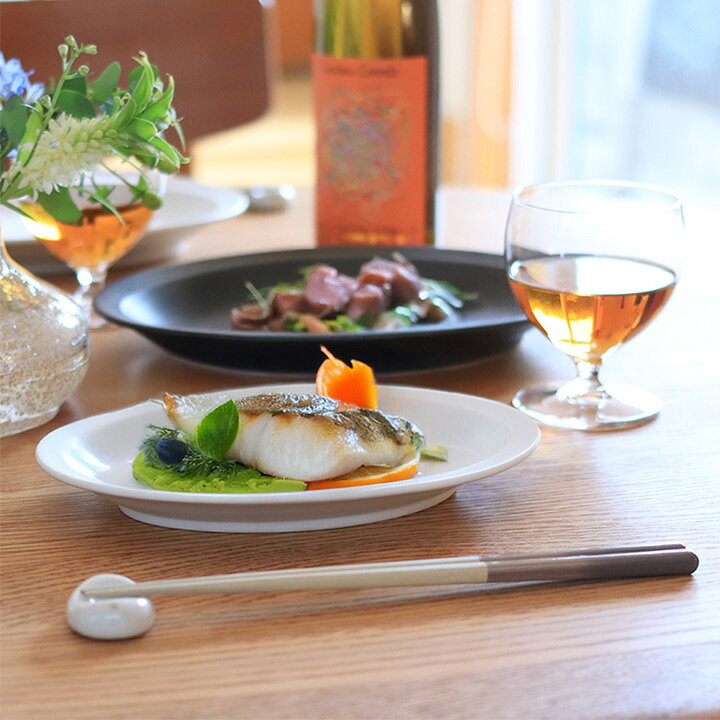 bon moment 料理が引き立つ 毎日のうつわ オーバルプレートL 美濃焼 日本製／ボンモマン