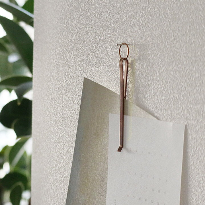 マルチに使える ハンギングクリップ L フック付き 真鍮／クリップ かわいい クリップ 文房具 メモクリップ メッセージホルダー／PICUS【ネコポス対応】