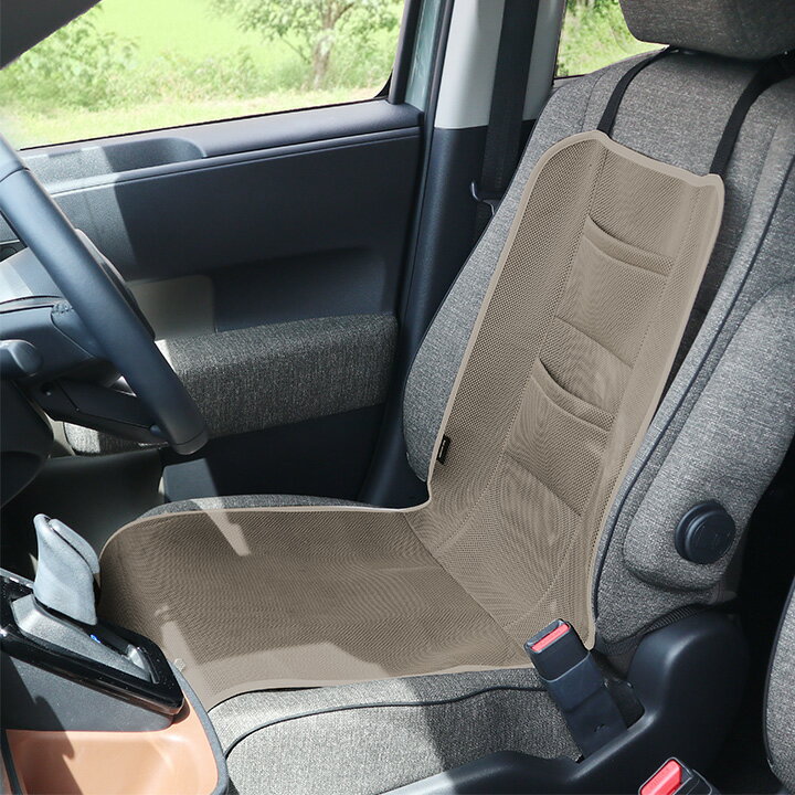 車用メッシュシートカバー 保冷剤ポケット付き