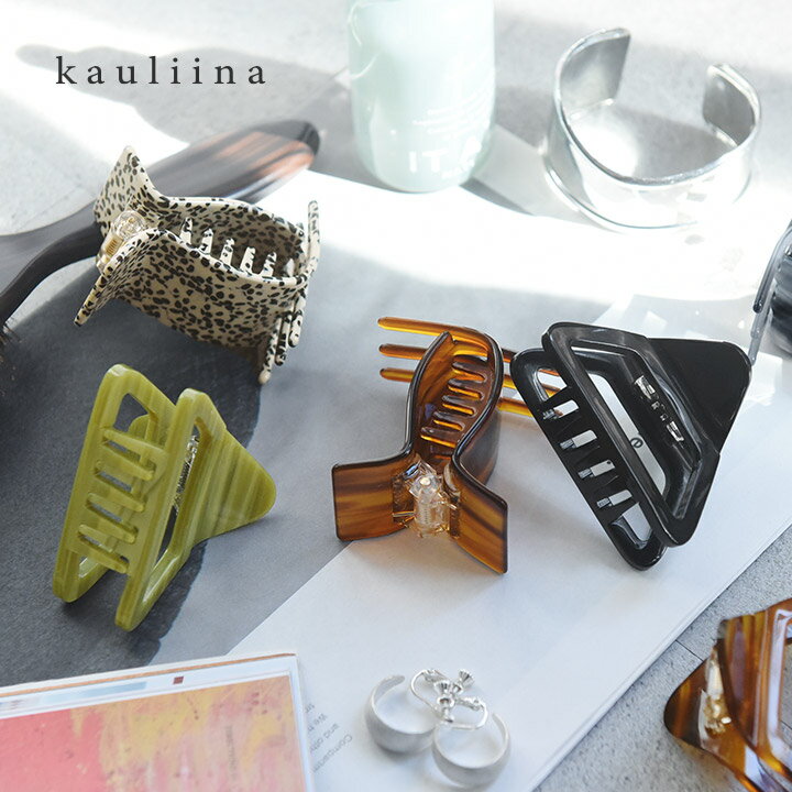 Rakuten - 挟むだけですっきりまとまる 選べるバンスクリップ トライアングル スクエア【ヘアアレンジ】／kauliina カウリーナ