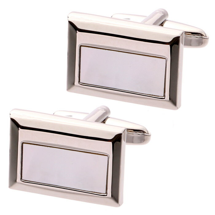 カフス スクエア ホワイト シェル 白 シルバー 銀 | カフリンクス カフスリンクス カフス カフスボタン..