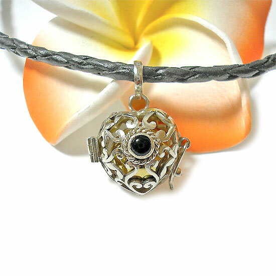 【オニキス】ハートのガムランボール唐草模様 アジアン 雑貨 バリ 雑貨 タイ 雑貨 アジアン インテリア【ドリーム ベル】シンデレラデート【ゆうパケット対応】