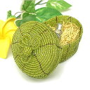 ビーズの小箱楕円大<黄緑> アジアン 雑貨 バリ 雑貨 タイ 雑貨 アジアン インテリア【楽ギフ_包装】(4)