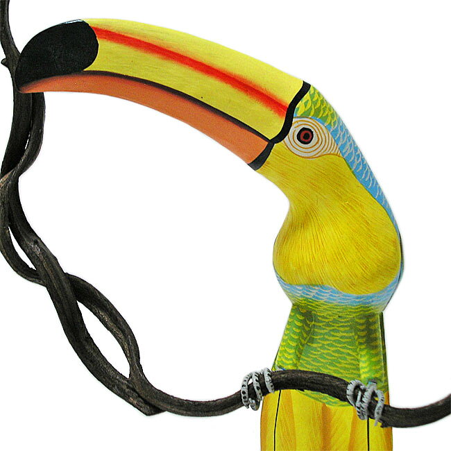 カラフル バード 吊り下げ 木の枠 鳥 ブルーレッド[鳥サイズ約55cm] チキハウス おしゃれな インテリア アジアン 雑貨 バリ 雑貨 タイ 雑貨 アジアン インテリア
