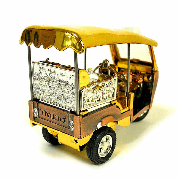 アジアン雑貨＆家具・ANGKASAのトゥクトゥク 置物 ゴールド＆ブロンズ 9cm【エスニック タイ アジアン タイ雑貨】【楽ギフ_包装】P20Feb16｜アングル3
