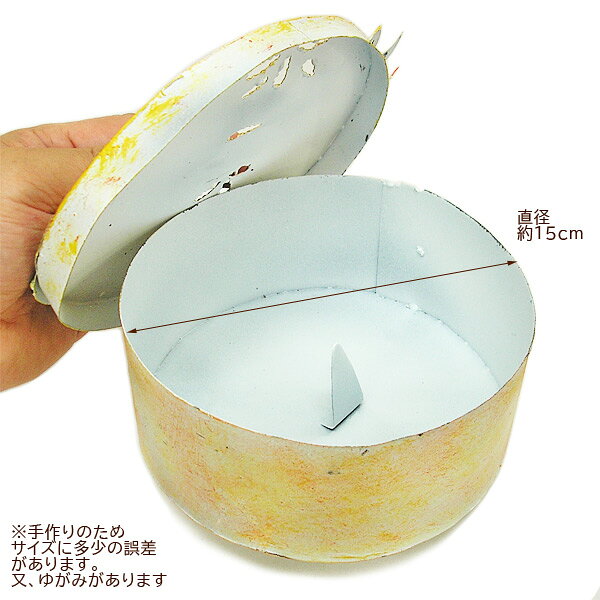 アジアン雑貨&家具・ANGKASAのハンドメイド アートなブリキの蚊取り線香ホルダー インディアンと太陽 おしゃれな エスニック 蚊取り線香入れ 灰皿小物入れ アジアン 雑貨 バリ 雑貨 タイ 雑貨 アジアン インテリア｜アングル3