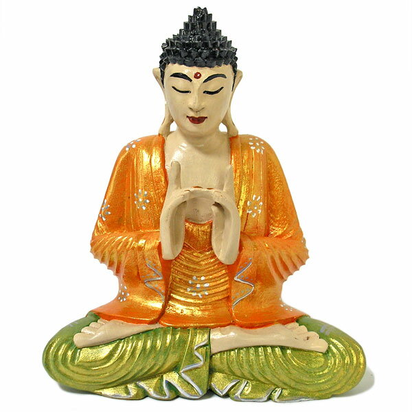 木彫りの仏陀 坐像 D [H.31cm] アジアン雑貨 バリ雑貨 おしゃれな 癒しの置物 仏像 フィギュア コレクション 送料無料