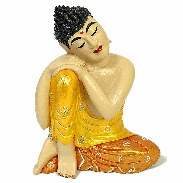 木彫りの仏陀 坐像 I  アジアン雑貨 バリ雑貨 おしゃれな 癒しの置物 仏像 フィギュア コレクション 送料無料
