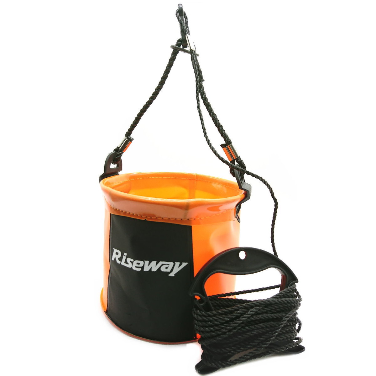 【エントリーでP10倍！】ライズウェイ UEV-016 EVA反転水汲みバケツ丸 ロープホルダー付 18cm オレンジ [4]