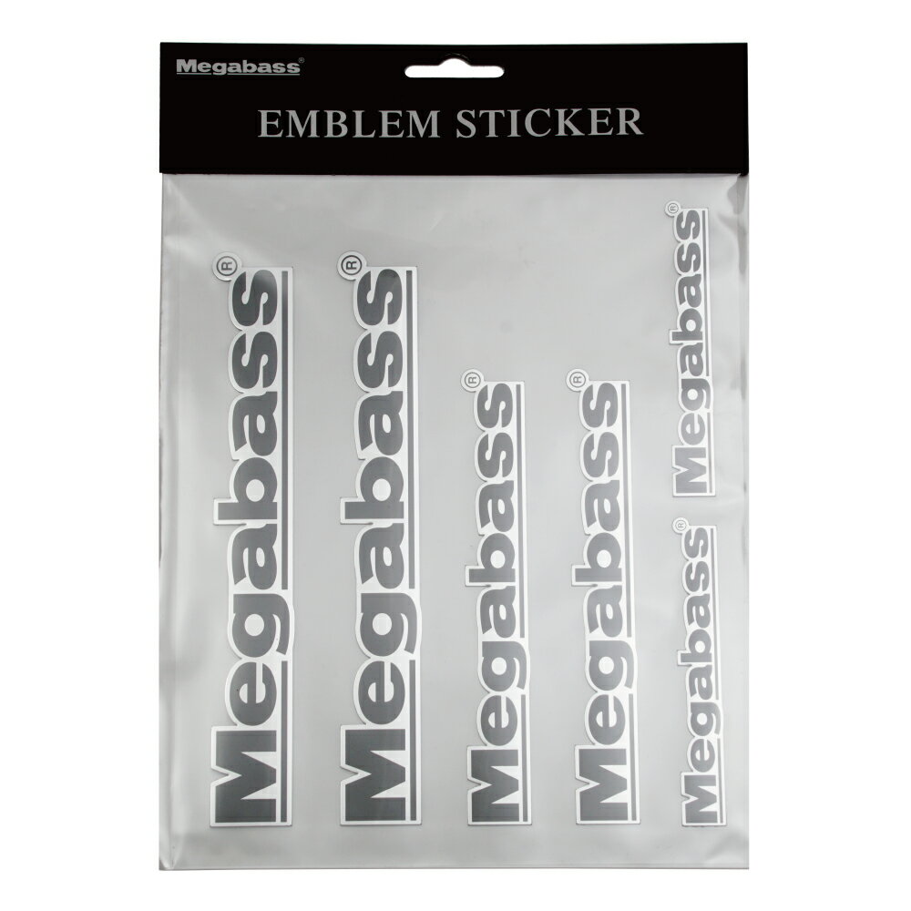 Rakuten - メガバス EMBLEM STICKER ブラック [メール便]