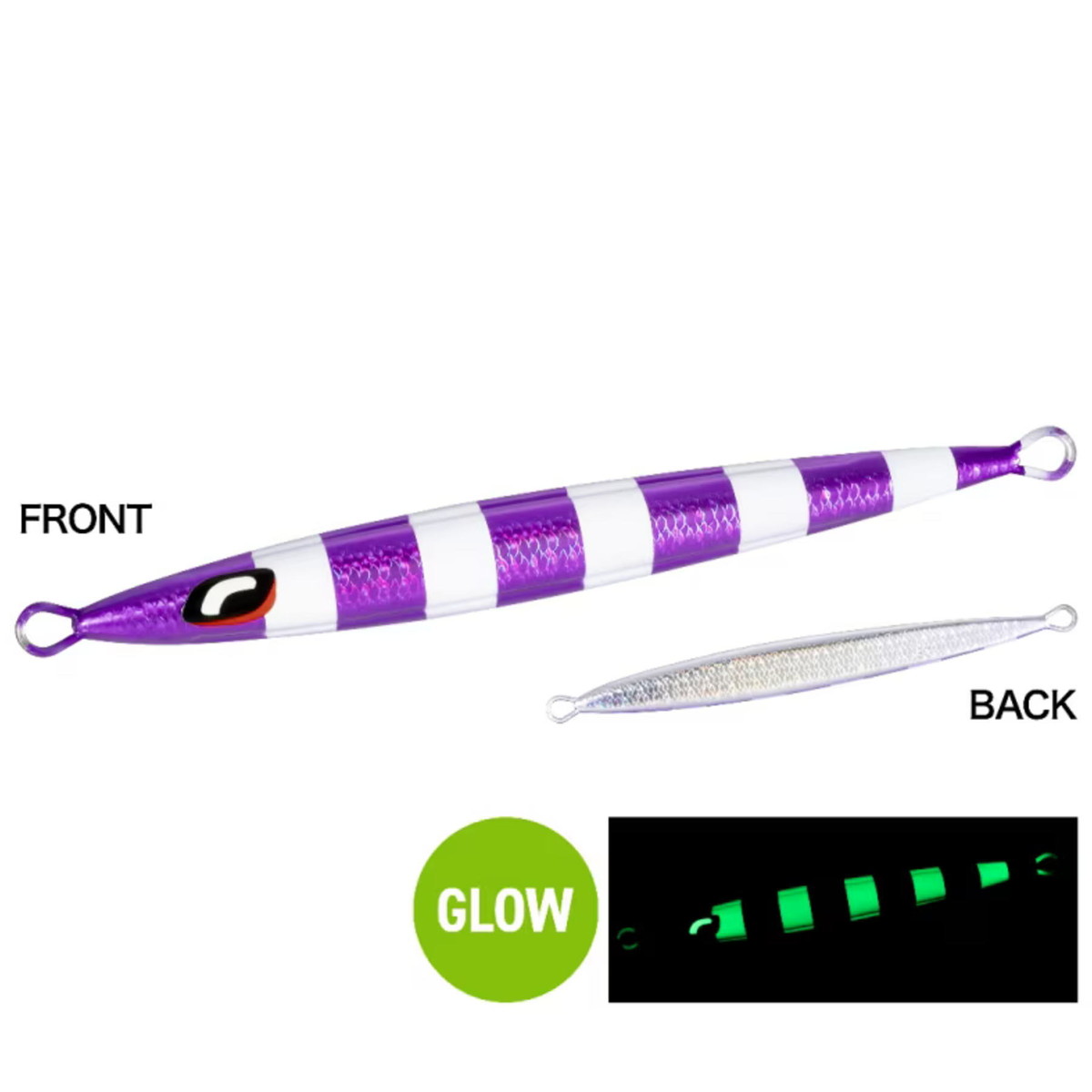 シマノ オフショアジグ オシア スティンガーバタフライ ペブルスティック 80g JT-908N 019 Sパープルシルバーゼブラグロー [メール便]