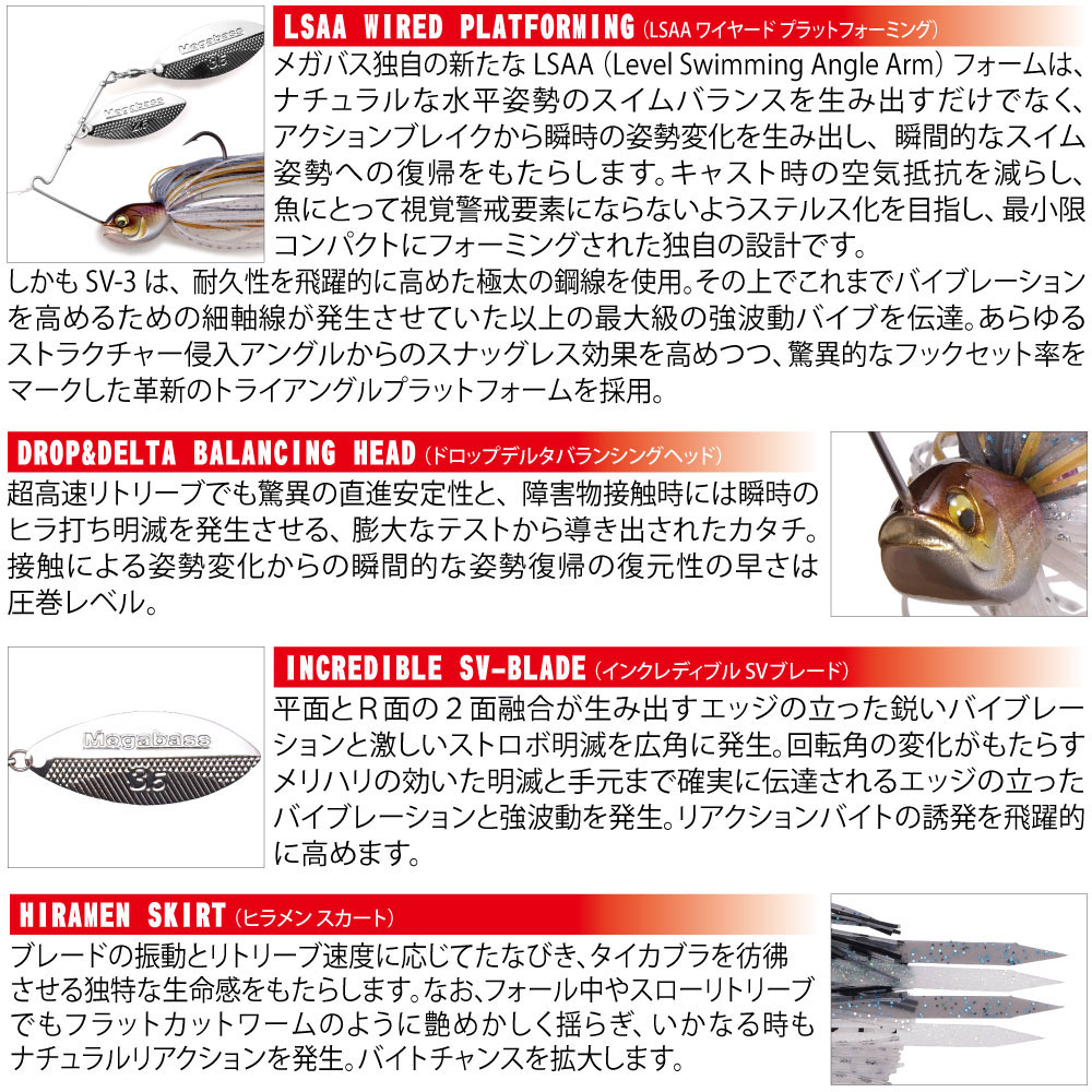 釣具のアングル 楽天市場店のメガバス [2025 Limited] SV-3 (5/8oz SR) マットチャート [メール便]｜アングル3