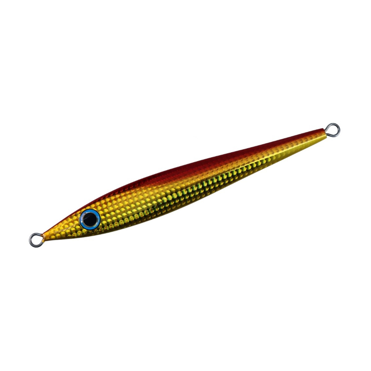 小さいアクションに即座に反応！電動ジギング用ハイレスポンスジグ！ショートピッチジャークで魚を誘う！電動ゲームSPジグはコンパクト且つ左右非対称のボディがハイレスポンスを生み出す。立ち上がりのスピードや安定性が非常に高く、特にショートピッチジャークをした時には、ロッドアクションに即座に対応し、すぐに魚が口を使いやすい姿勢へ移行。また、高速巻きの際にもバランスを崩すことなく、本来の性能を最大限発揮可能。巻き上げ中に本体が回転してしまう事による糸ヨレを防止するために、ラインアイにはSaqSasローリングスイベルを標準装備。電動ジギングのメソッドに完全対応！電動ジギングのメソッドとしては、「電動高速巻き」・「ワンピッチジャーク」・「手巻き」といった3つのメソッドがある。電動ゲームKYジグは、電動高速巻きにおいては引き重りがなく、連続的にアクションを続ける事が可能。また、ワンピッチジャークにおいてはジグが大きくスライドすることにより、喰わせの間を作り出すことが出来る。レンズホロ採用！スピード感溢れる電動ジギングを演出！ホログラムにはレンズホロを採用。ドット柄のホログラムは視覚的にスピード感を与え、スピーディーかつスリリングな電動ジギングを体感できる。●カラー：アカキン●自重(g)：140●全長(cm)：15.0●付属パーツ：DスイベルSS ローリングスイベル #3