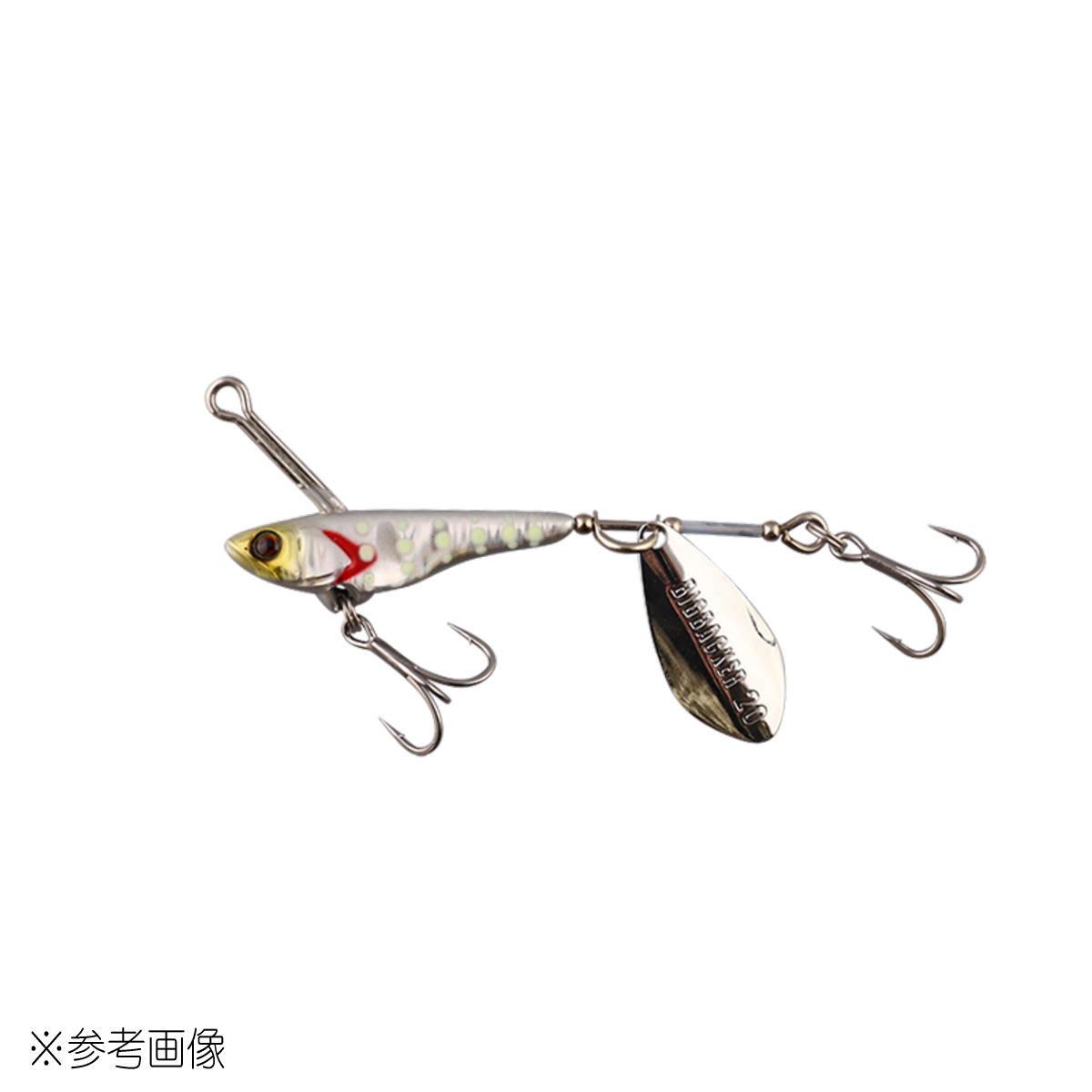 Rakuten - ジャッカル ビッグバッカースピン 30g マグマシルバー/グロードット [メール便]