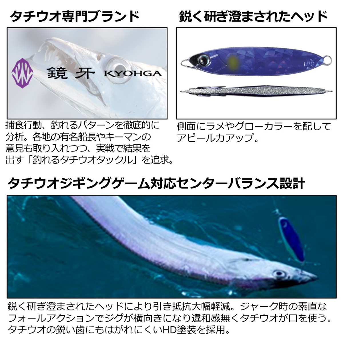 鏡牙ジグベーシック80G ジギング・タコベイト ダイワ ジグ ベーシック 80g HLダブルグリーン の商品画像3枚目