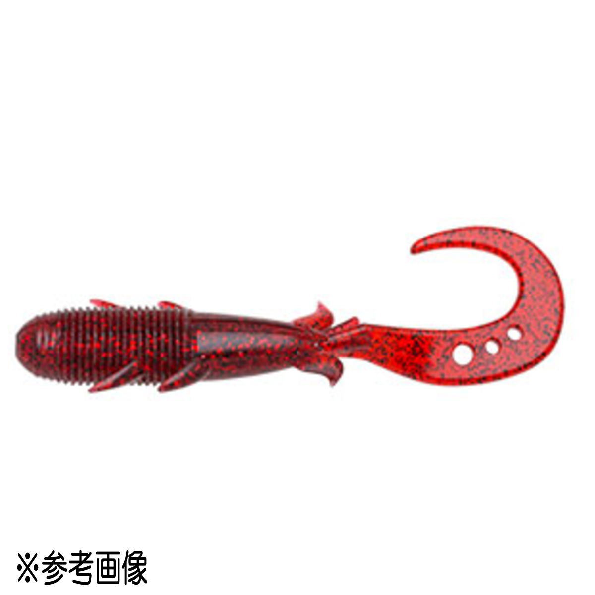 注目のターゲット「キジハタ」はもちろん、ハタ系ターゲットをオカッパリで攻略することを想定し、ホッグとグラブの融合によって生まれたのが「キジハタグラブ」。30g のヘビーテキサスでもバランスを崩さず、浮き上がりをも抑えるようデザインされたバルキーボディは存在感たっぷり。特徴的な肉厚テールは、小さくても強い波動を発生させることはもちろん、オフセットに取り付けられることで飛行姿勢が安定し、遠投性向上に貢献しています。ターゲットの捕食しているベイトに合わせた攻略を可能にするため、リグを選ばない使いやすさを追求。メインベイトが小魚やイカのときはジグヘッドリグでのスイミング、甲殻類のときはテキサスリグのボトムバンプなど、様々なアプローチに高い汎用性を発揮します。●カラー：372 三陸リアスレッドII●サイズ：3インチ (56mm)●入数：9