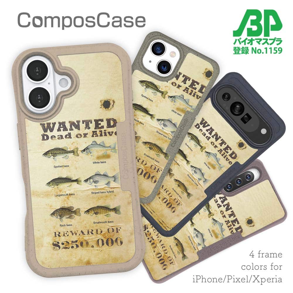 樂天商城 - コンポスケース ＆ 着せ替え デザインシート セット iPhone16e ケース iPhone16 Pro iPhone16 iPhone15 Pro iPhone15 iPhone14 Pro iPhone14 iPhone13 釣り 魚 ルアー WANTED BASS