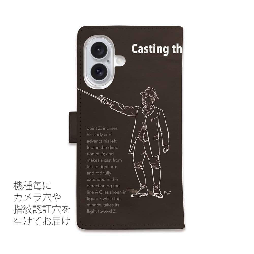 スマホケース 手帳型 カード収納 マグネット iPhone17 Pro Max iPhone Air iPhone16e iPhone16 Pro Max 16 Plus 15 Pro Max Xperia 10 VII Galaxy AQUOS ARROWS Pixel10 XL 釣り 魚 ルアー ミノーのキャスティング方法 3