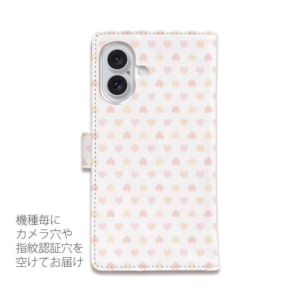 スマホケース 手帳型 カード収納 マグネット iPhone17 Pro Max iPhone Air iPhone16e iPhone16 Pro Max 16 Plus 15 Pro Max Xperia 10 VII Galaxy AQUOS ARROWS Pixel10 XL カラフル パステル ブロックハート（ハート模様）