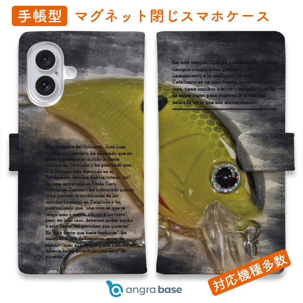 樂天商城 - スマホケース 手帳型 カード収納 マグネット iPhone17 Pro Max iPhone Air iPhone16e iPhone16 Pro Max 16 Plus 15 Pro Max Xperia 10 VII Galaxy AQUOS ARROWS Pixel10 XL 釣り 魚 ルアー ノリーズ・メータークランク