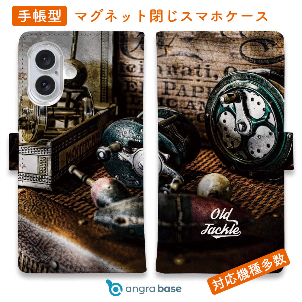 樂天商城 - スマホケース 手帳型 カード収納 マグネット iPhone17 Pro Max iPhone Air iPhone16e iPhone16 Pro Max 16 Plus 15 Pro Max Xperia 10 VII Galaxy AQUOS ARROWS Pixel10 XL 釣り 魚 ルアー フライのオールドTackle