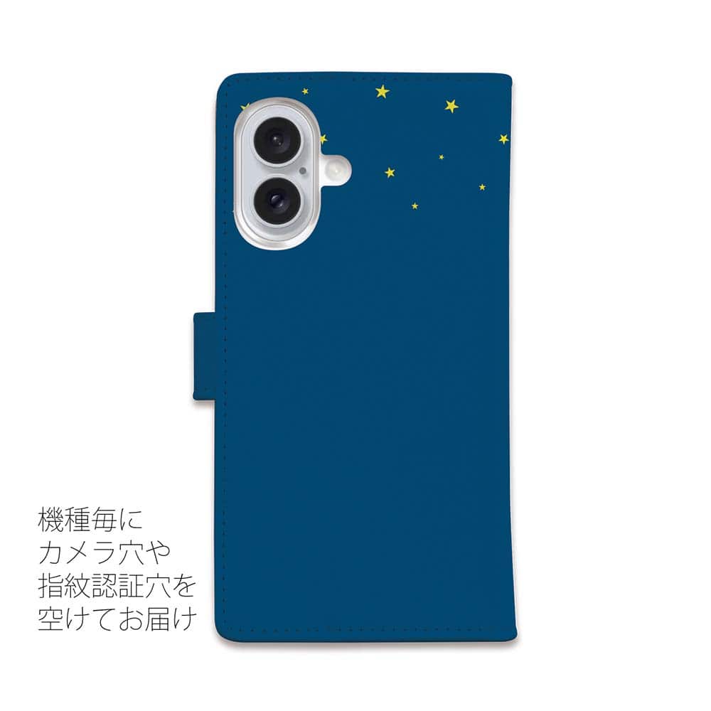 スマホケース 手帳型 カード収納 マグネット iPhone17 Pro Max iPhone Air iPhone16e iPhone16 Pro Max 16 Plus 15 Pro Max Xperia 10 VII Galaxy AQUOS ARROWS Pixel10 XL 熊 クマ 用品 雑貨 三日月とツキノワグマ(wakat)の商品画像 3