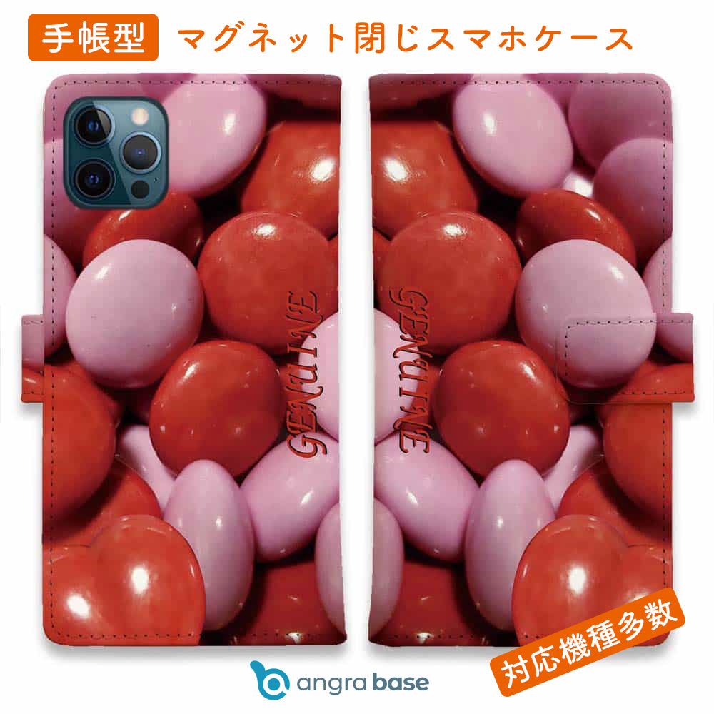 樂天商城 - スマホケース 手帳型 カード収納 マグネット iPhone17 Pro Max iPhone Air iPhone16e iPhone16 Pro Max 16 Plus 15 Pro Max Xperia 10 VII Galaxy AQUOS ARROWS Pixel10 XL Genuine カラフル チョコ ピンク＆レッド