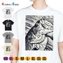 釣り Tシャツ 半袖 ブラックバス ハンドランディング モノトーン 5.6oz (オンス) 綿100% メンズ レディース 洗濯 大きいサイズ ホワイト ブラッ...