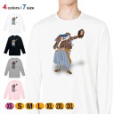 Tシャツ 長袖 浮世絵 武者絵 5.6oz (オンス) 綿100% メンズ レディース 洗濯 大きいサイズ ホワイト ブラック グレー ピンク 白 黒 灰色 桃色 ロンティー 春 夏 秋 冬 オシャレ歌舞伎 アパレル