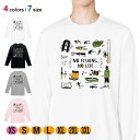 釣り Tシャツ 長袖 釣りざんまい 釣りに行く準備_カラフル 5.6oz (オンス) 綿100% メンズ レディース 洗濯 大きいサイズ ホワイト ブラック グ...