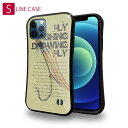 S-LINE ケース iPhone13 mini iPhone13 Pro Max iPhone12 Pro iPhone11 Pro iPhoneXs iPhoneXR Xperia 5 III Xperia 10 III Pixel 5a AQUOS sense6 釣り 魚 ルアー ビンテージフライ
