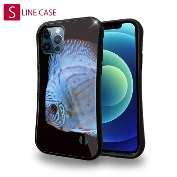 S-LINE ケース iPhoneSE(第三世代) iPhone13 mini iPhone13 Pro Max iPhone12 Pro iPhone11 Pro iPhoneXs iPhoneXR Xperia 5 III Xperia 10 III Pixel 5a AQUOS sense6 釣り 魚 ルアー ディスカス ブルー