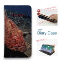 スマホケース 手帳型 ベルトなし マグネットなし iPhone16 Pro Max 16 Plus 15 Pro Max 14 Plus iPhone13 mini iPhone SE Xperia 10 VI Galaxy AQUOS Pixel9a Pro 釣り 魚 ルアー グルーバー・フィッシュ(アカハタ類) アメコミ風