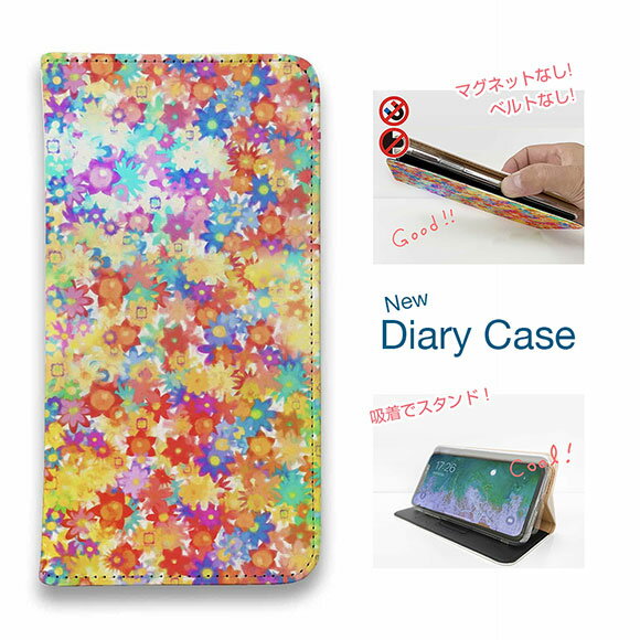 【ブラックフライデー 20%OFF】 スマホケース 手帳型 ベルトなし マグネットなし iPhone17 Pro Max iPhone Air iPhone16e Pro Max 16 Plus 15 Pro Max 14 Plus Xperia 10 VII Galaxy AQUOS Pixel10 Pro XL 花 花柄 リトルガーデン