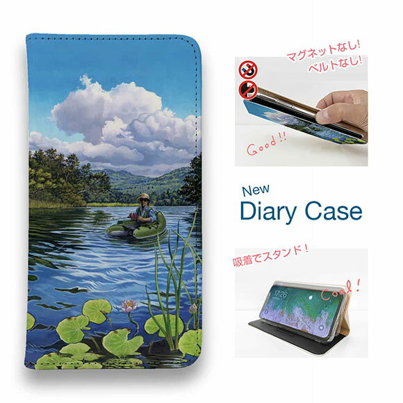 【ブラックフライデー 20%OFF】 スマホケース 手帳型 ベルトなし iPhone17 Pro Max iPhone Air iPhone16e Pro Max 16 Plus 15 Pro Max 14 Plus Xperia 10 VII Galaxy AQUOS Pixel10 Pro XL 釣り 魚 ルアー 八百板浩司 フローターフィッシング