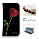 スマホケース 手帳型 ベルトなし マグネットなし iPhone16 Pro Max 16 Plus 15 Pro Max 14 Plus iPhone13 mini iPhone SE Xperia 10 VI Galaxy AQUOS Pixel9a Pro Genuine 薔薇 赤 黒