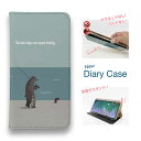 【お買い物マラソン 20%OFF】 スマホケース 手帳型 ベルトなし iPhone16 Pro Max 16 Plus 15 Pro Max 14 Plus iPhone13 mini iPhone SE Xperia 10 VI Galaxy AQUOS Pixel9a Pro 釣り 魚 ルアー FISH MAN クマさんもフィッシング No3