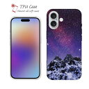 ソフトケース iPhone16 Pro Max 16 Plus クリアケース iPhone15 Pro Max iPhone14 Plus iPhone13 mini Xperia 10 VI Galaxy AQUOS sense arrows Pixel9a Pro かわいい 宇宙 星 クリア 雪山の上の済んだ夜空
