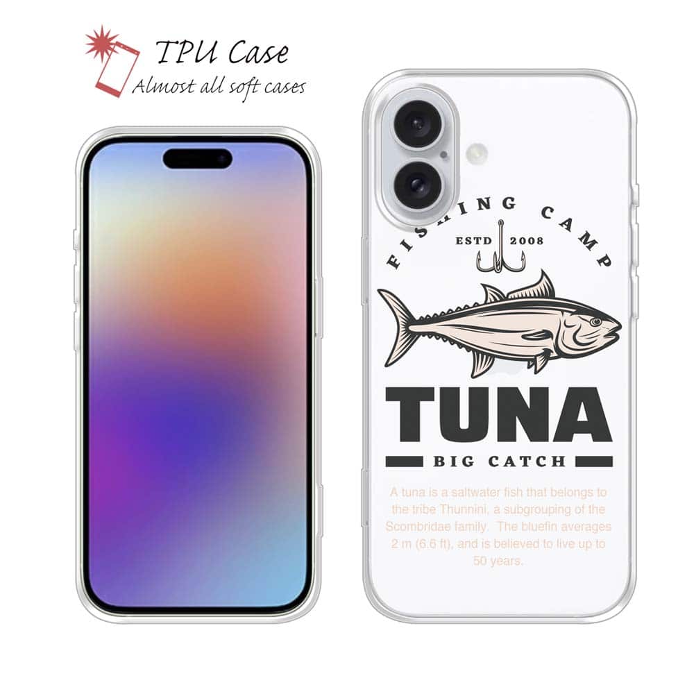 ソフトケース iPhone17 Pro Max iPhone Air クリアケース iPhone16e Pro Max iPhone15 Pro Max iPhone14 Plus iPhone13 mini Xperia 10 VII Galaxy AQUOS sense arrows Pixel10 Pro XL 釣り 魚 ルアー セット TPU 透明 マグロ